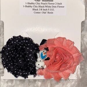 Boutique Wear It Like Mads Handmade Disney Frozen Olaf Shabby Chic Headband